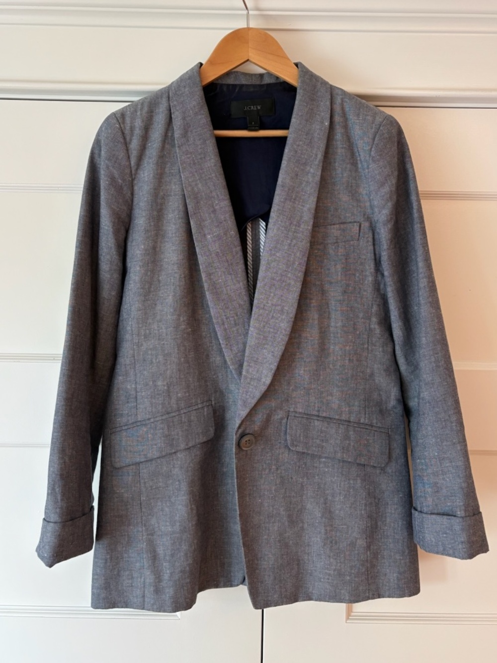 J. Crew casual linen blend blazer